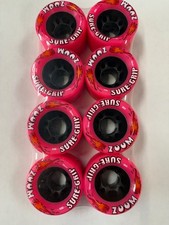 Brand new Sure Grip Zoom speed roller skate wheels 62mm 96a Pink