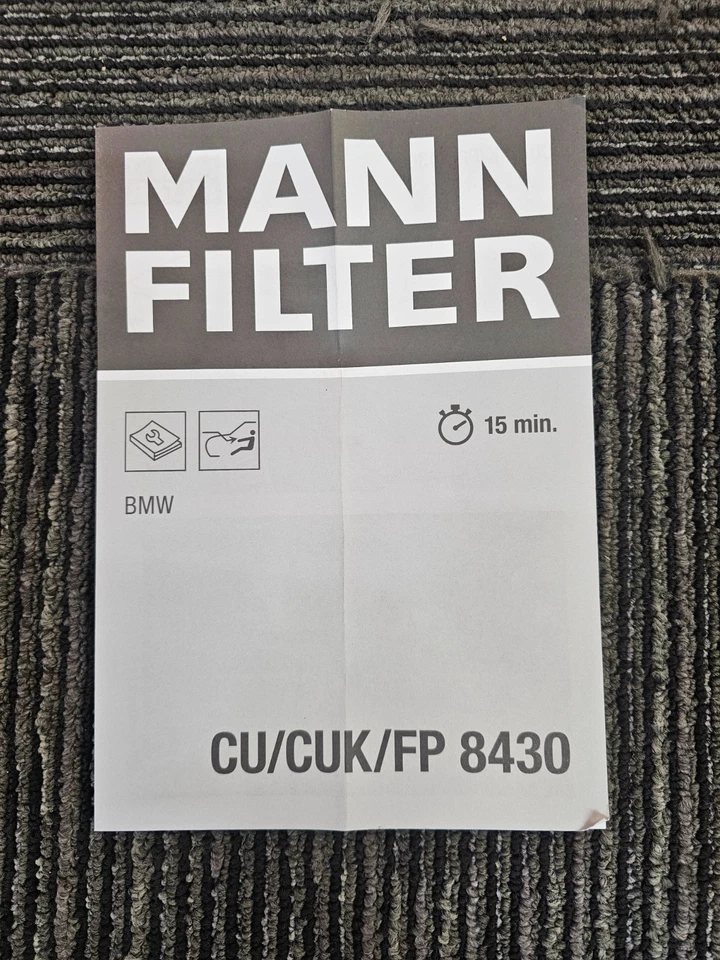 Воздушный фильтр салона Mann CUK 8430 для BMW E82 E84 E88 E90 E91 E92 E93 X1 128i 325i - Изображение 3 из 4