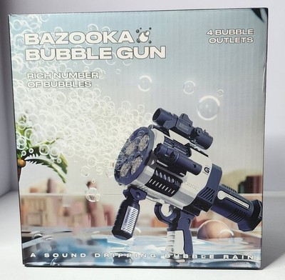 Bazooka Bubble Gun, 4 bubble outlets.  New