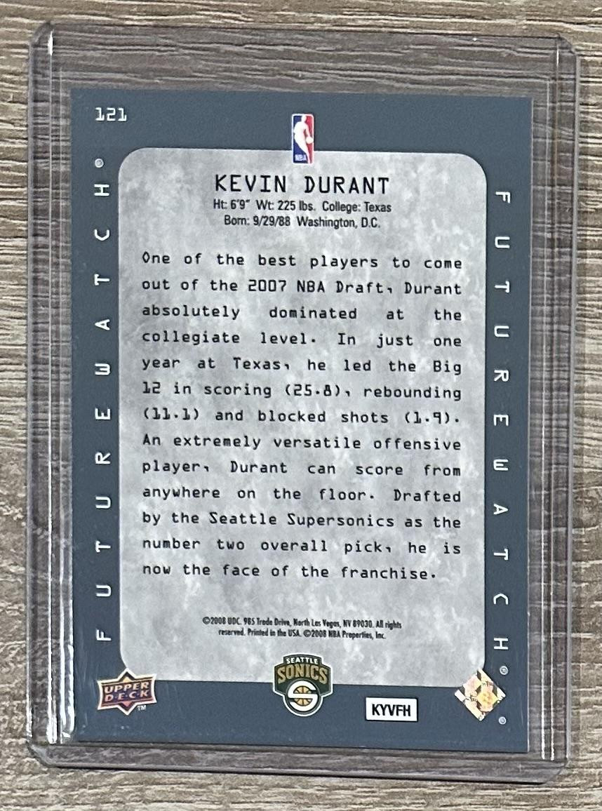 2007-08 SP Rookie Edition #121 Kevin Durant 1997-98 Design