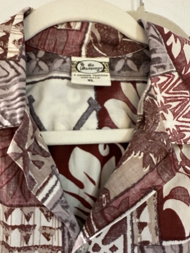 Two (2) Vintage Go Barefoot Hawaiian Aloha Shirts Size XL 100% Cotton Surfer - Picture 3 of 5