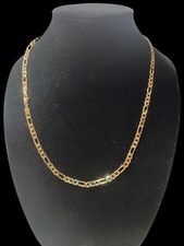 18k Italian Gold Filled Bonded Figaro Chain 24 Inch 5.5mm Tarnish Resistant