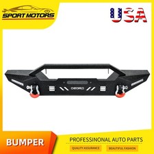 Off Road Front Bumper For 1987-2006 Jeep Wrangler Tj Unlimited Yj Wwinch Plate