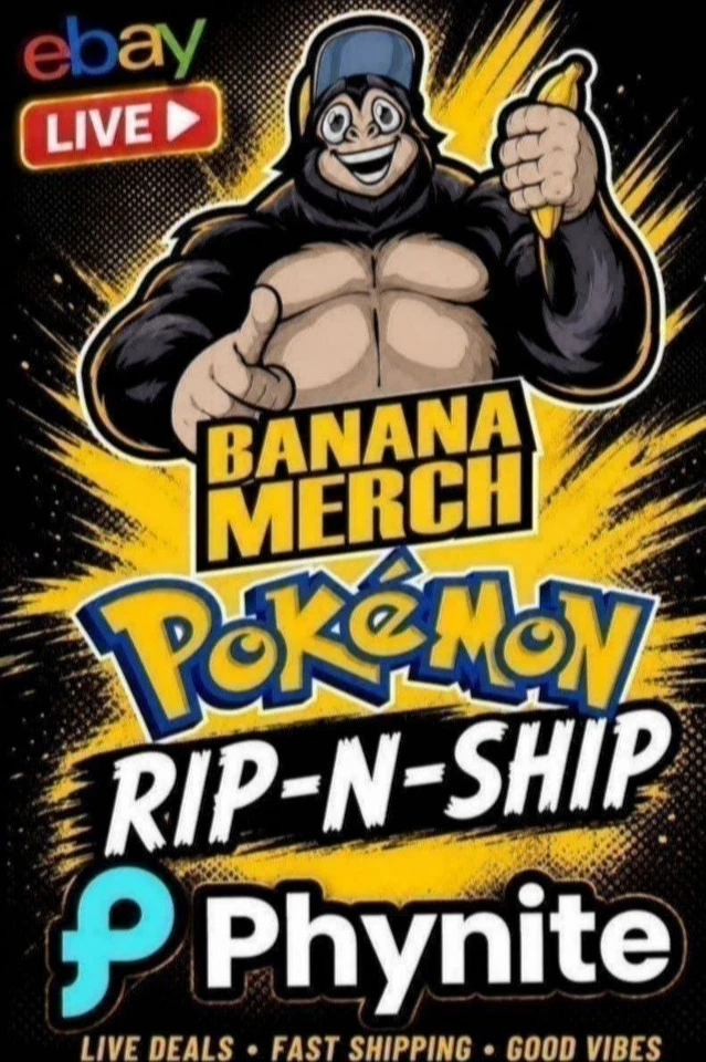 PHYNITE POKEMON PACKS! 🍌 BANANA MERCH 🍌 LIVE | RipnShip One Piece Pokemon