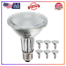 PAR30 Long Neck 75W, 6 Pack Long Lasting PAR30 Halogen Flood Light Warm 2800K