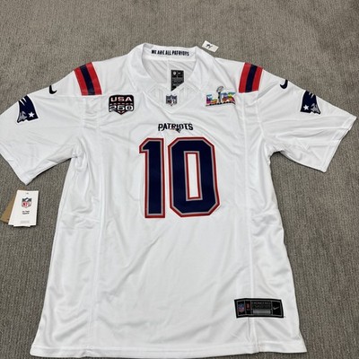 Nike Drake Maye Super Bowl 60 LX Patch Game Jersey New England Patriots White