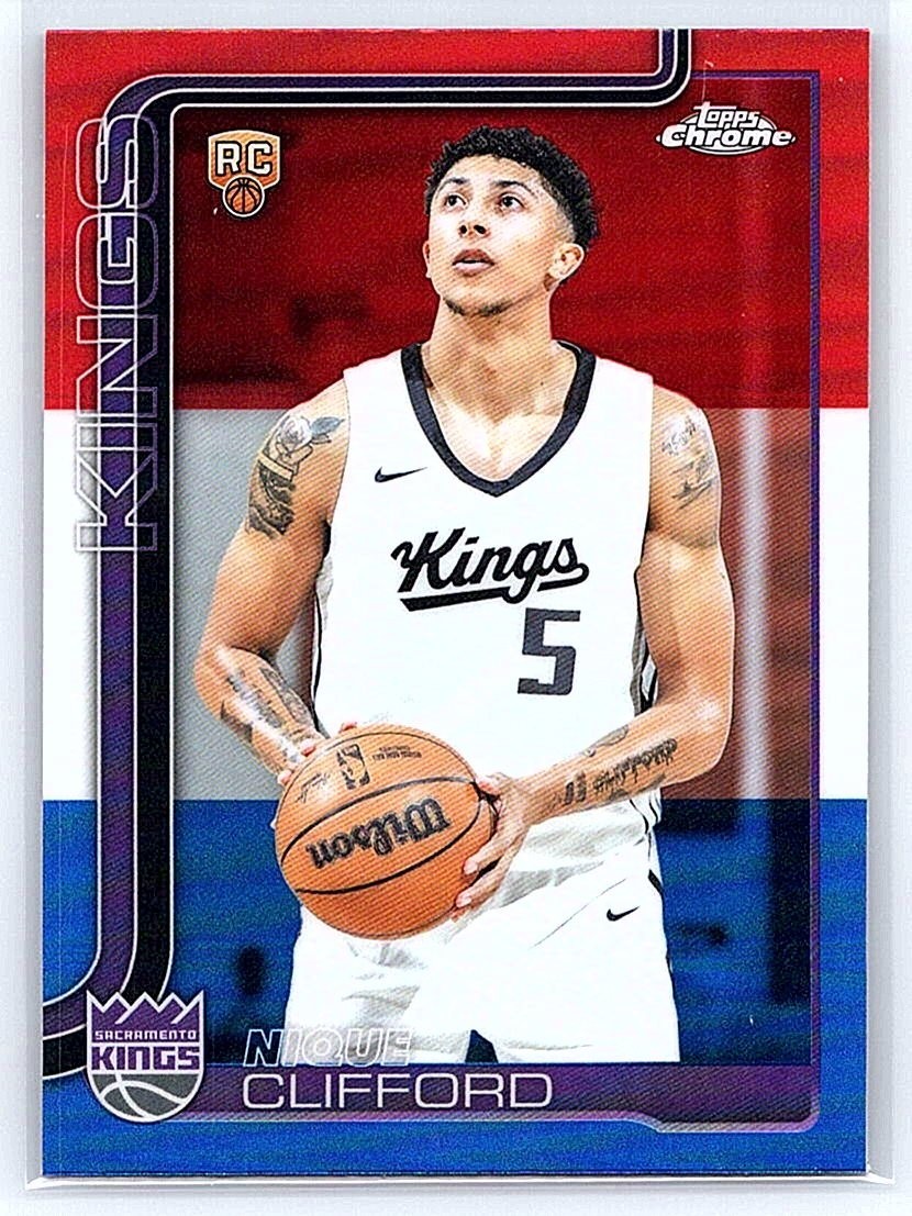 2025-26 Topps Chrome Nique Clifford #274 Rookie RC Red White & Blue Kings (431U)