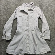 GUESS Womans Pinstriped Dress, Blue And White. Size Med (10-12)