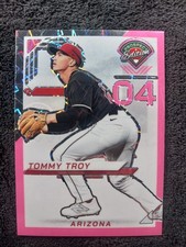 2025 MLB Prospect Edition Tommy Troy PINK VELOCITY PRIZM Rookie Card 61/79