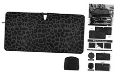 Black Leopard Car Windshield Sun Shade Cheetah Animal Skin Print Small multi 4