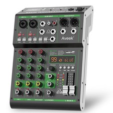 Aveek Audio Mixer,Professional Sound Board Mixing Console with USB Drive/Blue...