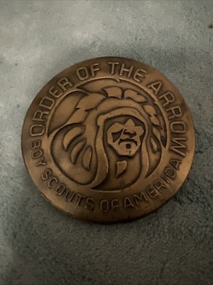 Vintage Boy Scouts of America Order of the Arrow Belt Buckle 2 3/4 
