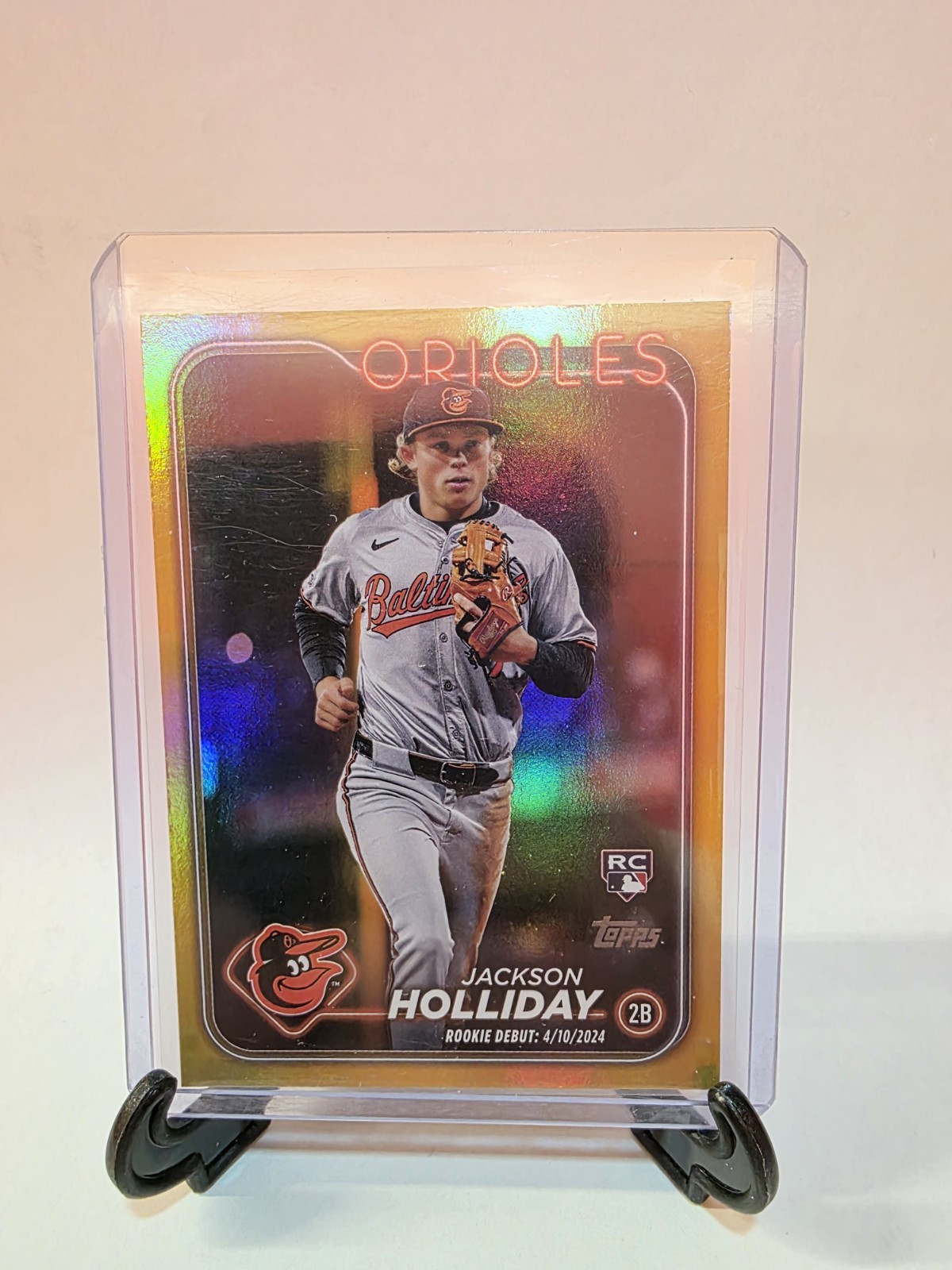 2024 Topps Update Jackson Holliday Rookie Debut #US97 Gold Rainbow Foil (RC)