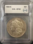 1884-S Morgan Silver Dollar ICG XF45 Graded Coin Rare KeyDate San Francisco EF45