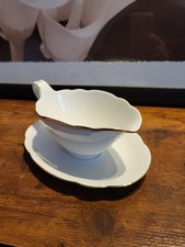 Sauciere mit Goldrand Porzellan J.Kronester Bavaria 1950-1970 