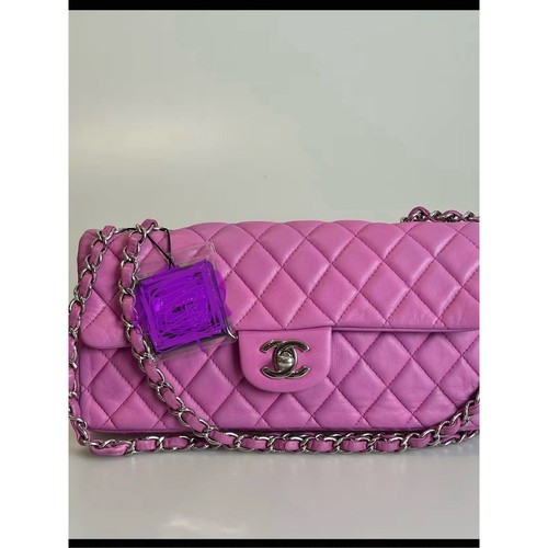 Chanel Pink Quilted Lambskin Classic Flap Bag vintage pink magenta