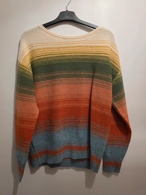 Woolovers Pullover mit mehreren Streifen Größe Medium neu mit Etikett