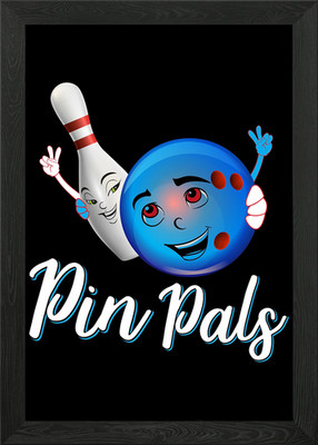 Bowling Bowler Strike Schale gerahmtes Wandbild Poster Leinwanddruck Bild