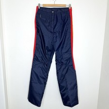 Vintage White Stag Action Sports Ski Pants 70  s Womens Small Navy Blue Stripe