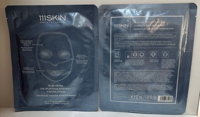 111 Skin, Sub-Zero, De-Puffing Energy Facial Mask, Face, Set Of 2  