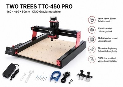 Two Trees TTC-450 Pro CNC 460*460*80mm