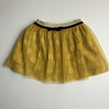 Oshkosh 4T Skirt Yellow Polka Dot Classy Formal Lined Toddler Girl