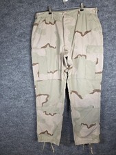 Vintage US Army Pants Mens Large Camo Desert Camouflage Military Stained 90s