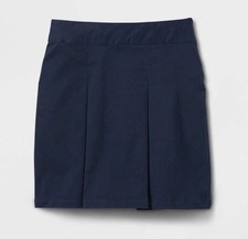 Cat Jack Girls Navy Blue School Uniform Pleated Skort Size 10 Adjustable Waist