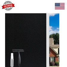 Total Blackout Window Film Privacy Static Cling 100 Light Blocking Room Dark...