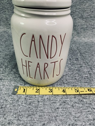Rae Dunn “Candy Hearts” Baby Canister Excellent Condition 7” Tall - Picture 9 of 10