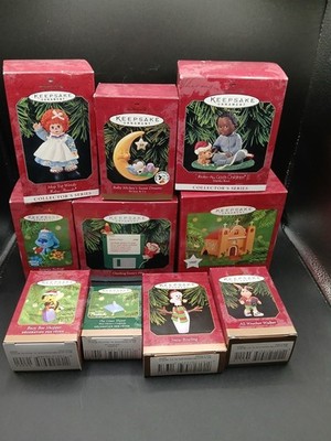 10 Hallmark Keepsake Ornaments In Boxes NICE some vintage Blues clues +