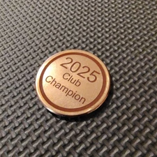 Custom Boutique Copper Engraved 2025 Club Champ Worry Coin Golf Ball Marker 1.5"