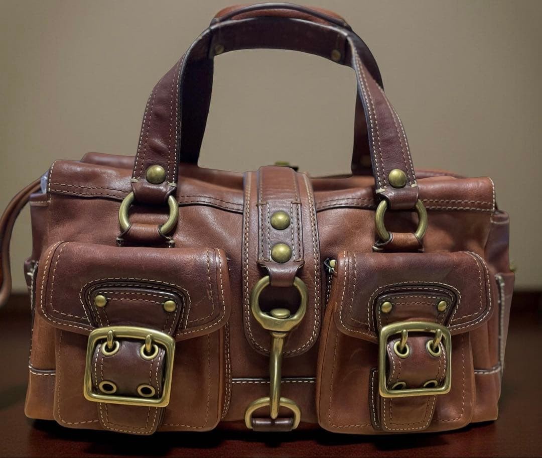 Coach Mandy Legacy 65th Anniversary Flap Satchel Brown Leather