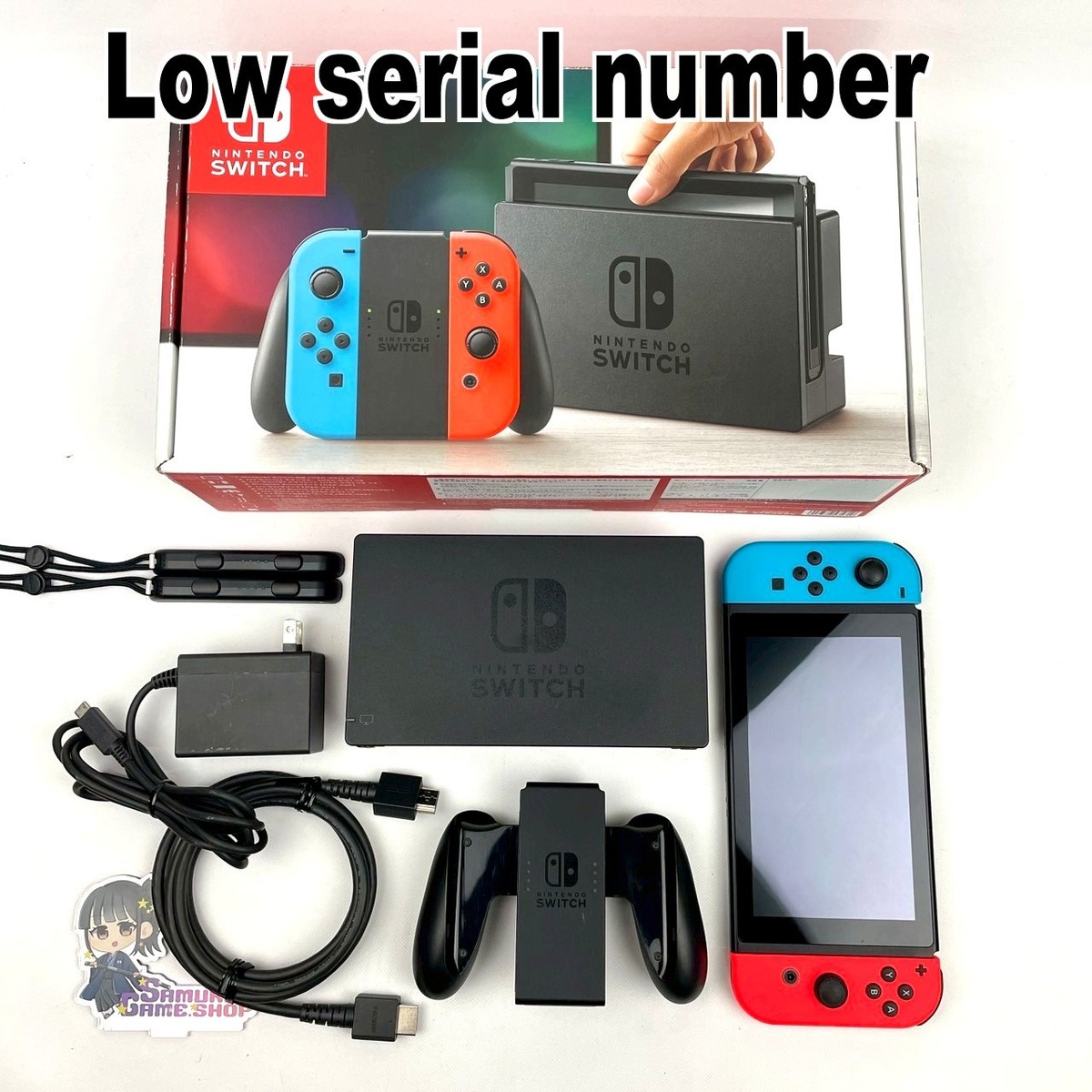 Nintendo Switch HAC-001 Low Serial Console All Accessories