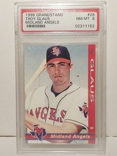 1998 MIDLAND ANGELS TEAM SET WITH TROY GLAUS ROOKIE GRANDSTAND #28 PSA NM-MINT 8