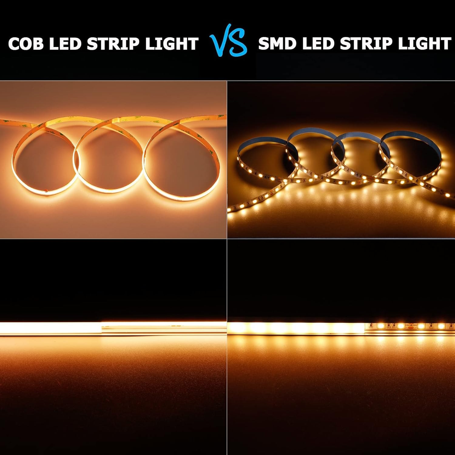 Illuminazione Lineare LED COB 24V 5M 3000K CRI93+ Luce Senza Punti - 2