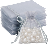 Silbergrau OrganzasäCkchen, 7X9Cm Kleine Geschenk Organzabeutel, 50 StüCk Organz