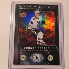 Upper Deck 2024-25 Series 2 Playlist Insert Connor Bedard Blackhawks #PL-14