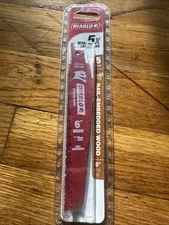 Diablo 6 in. 6/12 TPI Bi-Metal Reciprocating Saw Bladecutting nail-embedded wood