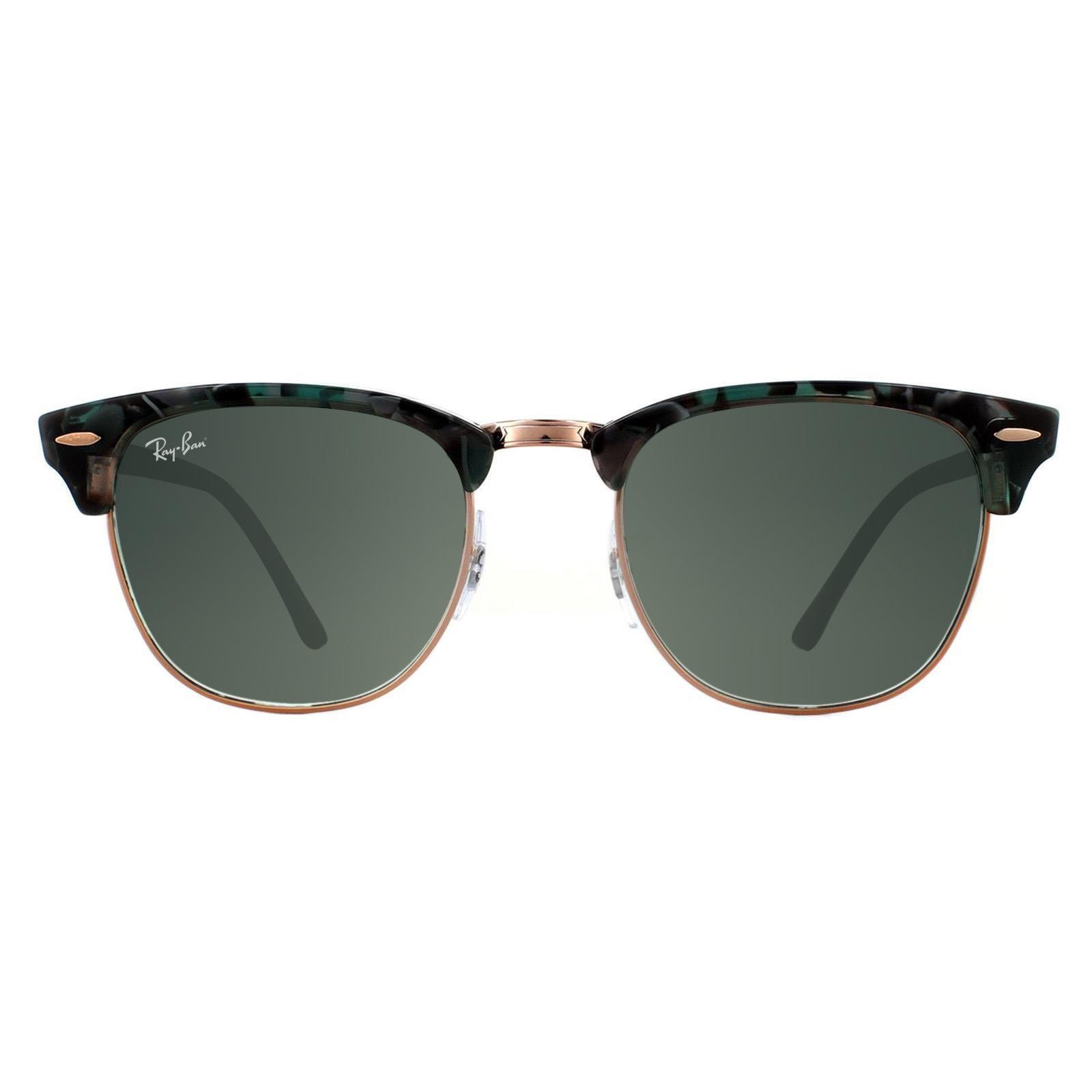 Ray-Ban Sunglasses Clubmaster 3016 125571 Spotted Grey Green Dark Grey Gradient - Image 3