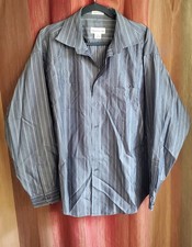 Pronto Uomo Dress Shirt Lot of 2 Non-Iron Gray White Striped Size XXL