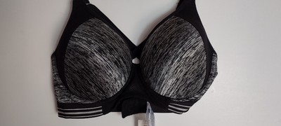 PRIMARK SECRET POSSESSIONS BLACK WHITE 32D  LIGHTLY PADDED UNDERWIRE CROSS...