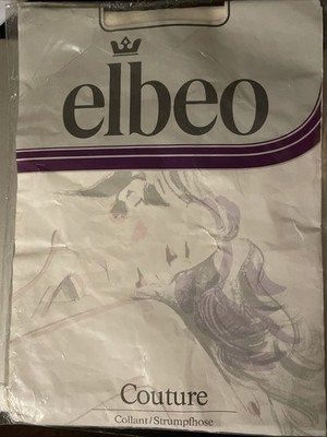 Sehr Sexy Vintage Strumpfhose Elbeo Couture Farbe Weiß mit Streifen Gr.1 (38-40)