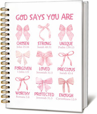 Cute Bible Journal for Women  Girls, Pink Prayer Notebook, Faith Journaling