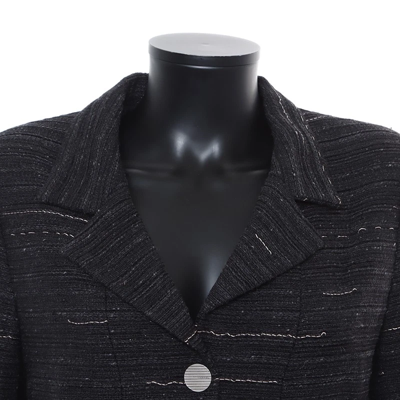 Giacca sartoriale in tweed CHANEL 99A taglia 42 nera WS8235