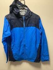 Columbia Glennaker Boys' Hooded Rain Jacket Blue, Size XL 18/20 