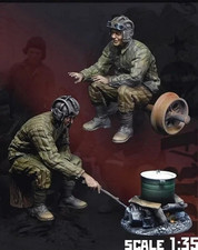 Kit modelo figura resina descansando tripulación tanque RKKA 1/35 sin pintar sin montar
