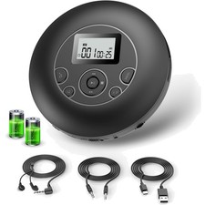 CD Player tragbar MP3 Discman Anti-Schock AUX Kopfhörer Kinder Senioren