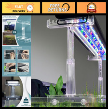 Adjustable Aquarium Light Holder - Clear Acrylic LED Riser Stand, 2pcs, Fits 2.3