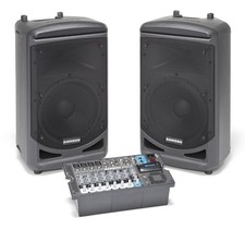 Samson XP1000 1000-Watt All-In-One Portable PA System with two 10" Speakers,...